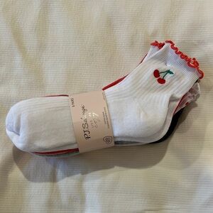 New PJ SALVAGE 8 Pairs of Quarter Socks,  Various Colors, Cotton Blend, NWT
